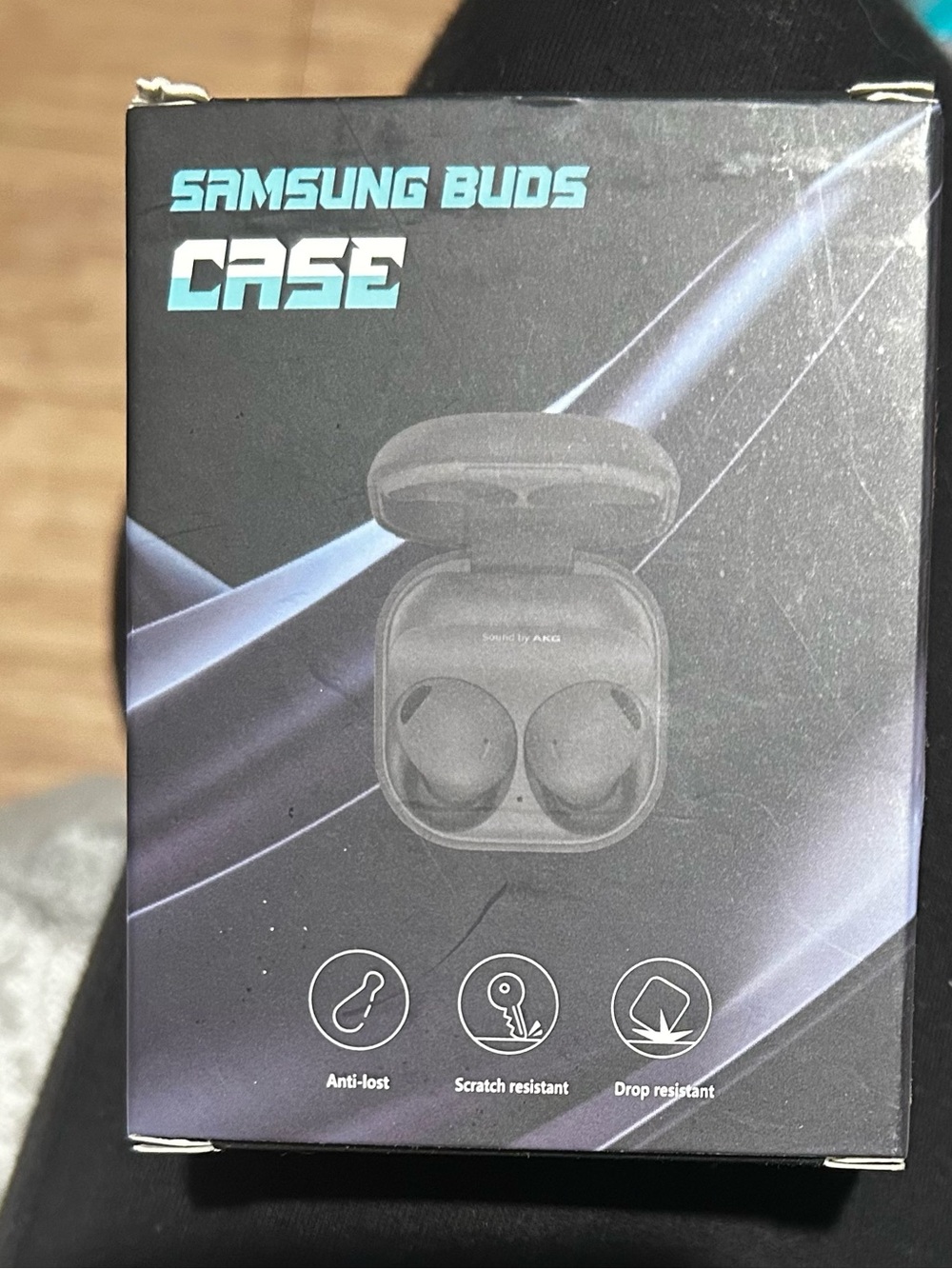 Samsung Buds Case - Black with Teal Accent Packaging